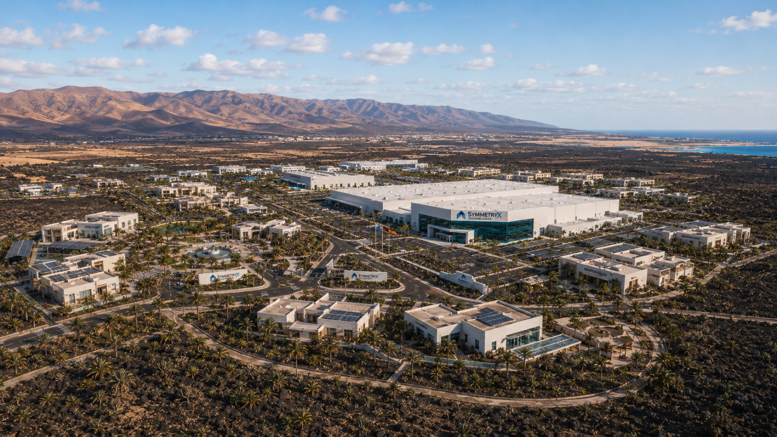 Symmetry Campus auf Fuerteventura — Konzeptvisualisierung